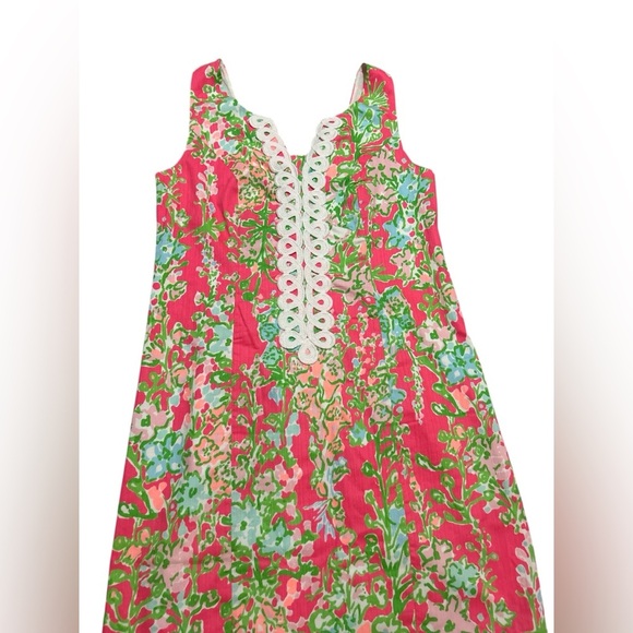 Lilly Pulitzer Cathy Shift Dress in Flamingo Pink Lace Eyelet Summer - Picture 10 of 12